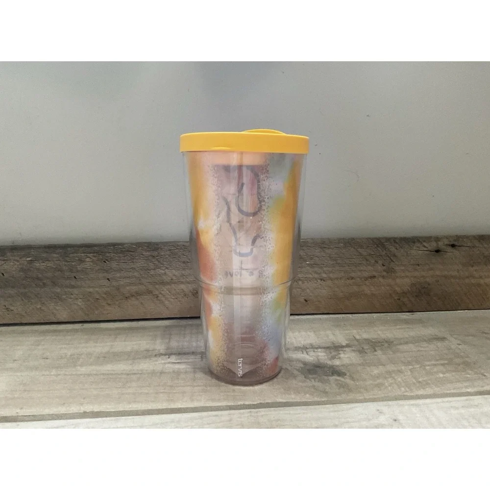 Tervis Tumbler 24oz OBX Puppy Love Tie Dye with Yellow Pink‎